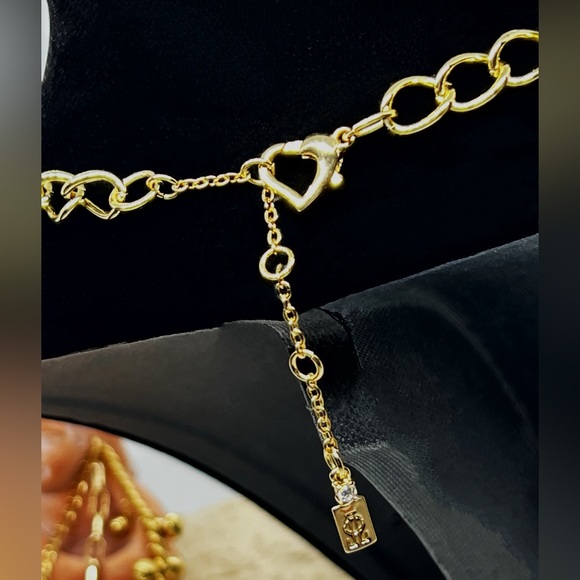 JLO Jennifer Lopez Rhinestone Open Circle Station Necklace - Picture 3 of 5